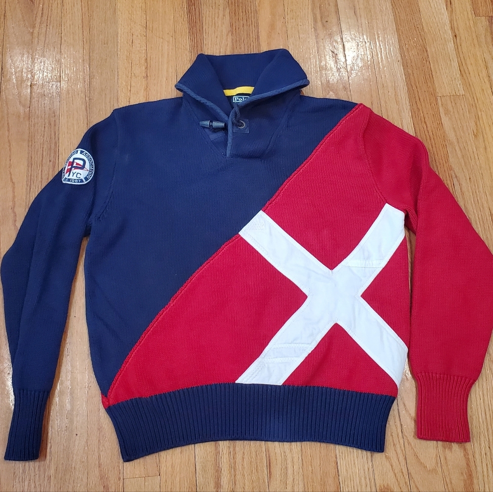 Mens Polo Ralph Lauren Yachting #7 Cowl Neck Sweater